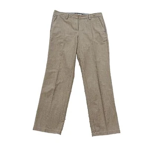 NUEVOS Pantalones Cambio Sybilla Pierna Recta Mediana Talla 8 Marrón Bronceado a Cuadros - Imagen 1 de 7