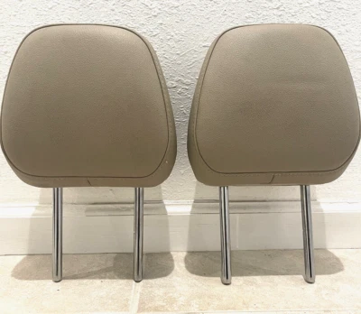 Toyota Sienna Headrests 2021 2022 2023 2024 Second Row Beige Leather- 2 pcs - Image 1 of 4