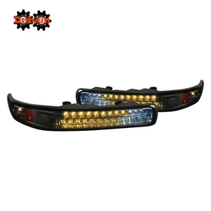 99-02 Chevy Silverado 00-05 Suburban Tahoe Smoked LED Bumper Turn Signal Light - Picture 1 of 1