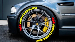für Michelin Gelb Permanent Reifen Aufkleber 14"-24" Reifen Schriftzug Decal 25-31mm - Bild 1 von 3