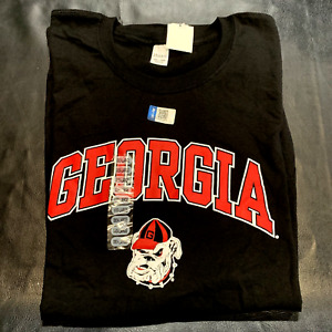 Georgia Bulldogs T-Shirt Hanes Size 3XL Black NEW Licensed