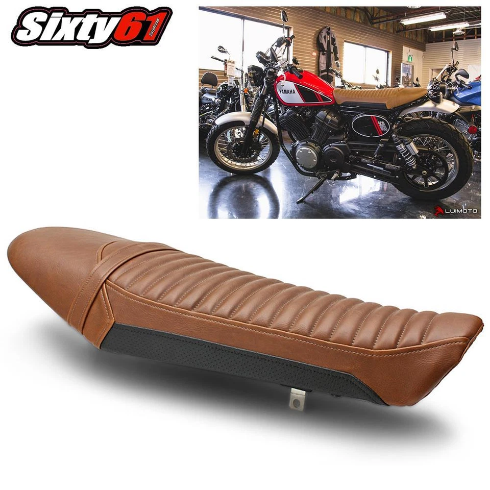 Yamaha SCR950 Seat Cover 2017 2018 2019 2020 2021 Black Brown Front Rear Luimoto - Image 1 of 4