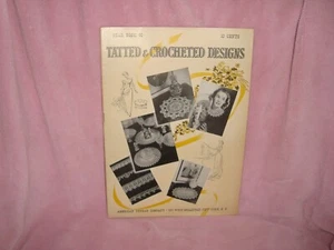 Vintage 1944 Star Book 30 Tatted & Crocheted Designs Pattern Book - Imagen 1 de 3