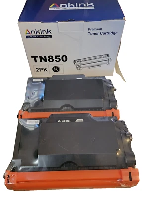 Ankink TN850  Toner Cartridge 2 Pack Black High Yield New Brother Compatible - Image 1 of 4