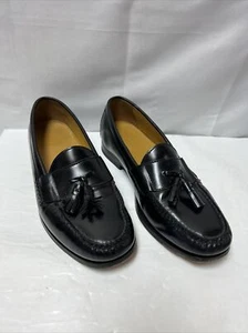 Cole Haan Black Leather Tassel Loafers CO6587 Dress Shoes Men’s 10 M - Picture 1 of 12