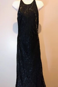 NWT RALPH LAUREN Dress Gown Long Halter Strap Maxi Sheer Lacey-Lined Sz 12 $169 - Picture 1 of 19