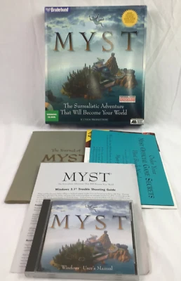 Myst CD-ROM for Windows 3.1 & Win 95 Big Box PC Game 1995 ISLAND Journey Tested - Image 1 of 4