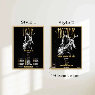 Hozier 2025 Unreal Unearth Tour Dates Poster