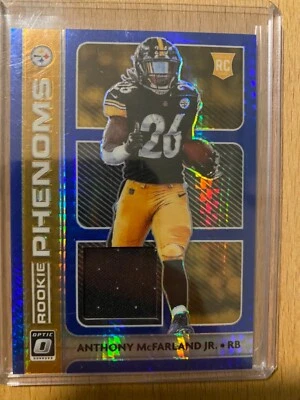 2020 Donruss Optic Rookie Phenoms Jerseys Blue Hyper #41 Anthony McFarland Jr. - Image 1 of 2
