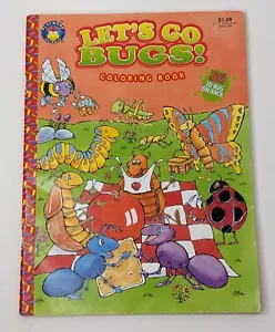 Vintage Unused "Let's Go Bugs" Coloring Book NOS - Picture 1 of 3