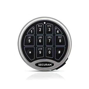 Keypad ONLY-SecuRam Safelogic Basic Electronic Keypad ONLY-Chrome - Picture 1 of 8