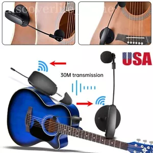 UHF Wireless Instrument Microphone Clip on Guita Violin Sound Amplifier Mic USA - Picture 1 of 19