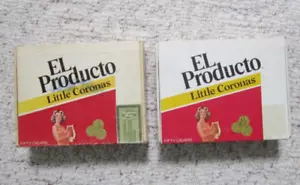 Vtg (2) El Producto Little Coronas Cardboard Cigar Boxes with Freshness Seal - Picture 1 of 9