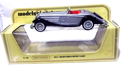 Kar Matchbox - 1978 Yesteryear - Y-20 * 1937 Mercedes Benz 540k - Silver - Image 1 of 4
