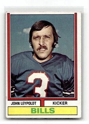 John Leypoldt 1974 Topps Football Card #288  Buffalow Bills Kicker - Image 1 of 2