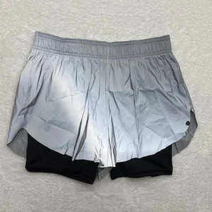 Calla Running Shorts Reflective Athletic Layered Shorts Gray Black S - Picture 1 of 8