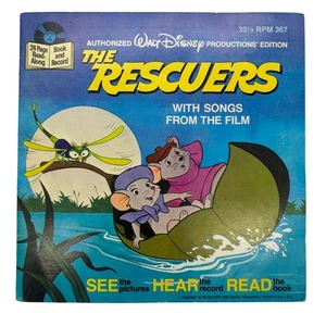 Walt Disney The Rescuers Book and Record Authorized Edition with Songs - Bild 1 von 4
