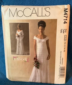 McCalls Pattern Petite Lined Bridal Gown  Sz 10 12 14 16  4714 MAP - Picture 1 of 4
