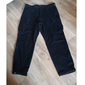 Vans Off the Wall Herren Schwarz Cargo Cord Loose Tapered Hose 38 Bündchen - Bild 1 von 7