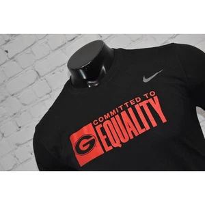 Nike Gym Shirt Mens Size Large University of Georgia Bulldogs Dawgs UGA Equality - Picture 1 of 5