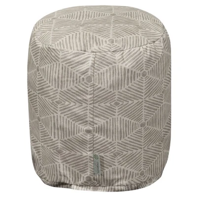 Majestic Home Goods Pouf Charlie Beige Metallic - Image 1 of 4