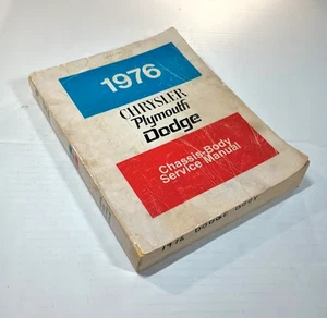 Chrysler Plymouth Dodge 1976 vintage chasis carrocería manual de servicio 11"x8,5" - Imagen 1 de 10