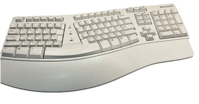Microsoft Natural Keyboard Elite Wired PS-2 Ergonomic White KB-0045 Pre-Owned - Image 1 of 4
