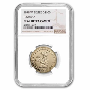 1978 Belize Proof Gold 100 Dollars Itzamna PF-69 NGC - Picture 1 of 3