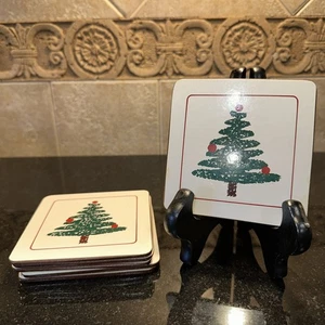 Furio Christmas tree Cork backed coasters Set Of 6 Rare! - Picture 1 of 4