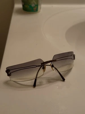 香奈儿 4002 太阳镜有色无框,银色,灰色光泽 — 第 1/4 张图片