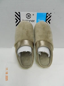 ISOTONER Pillowstep microterry hoodback slide slippers Memory Foam 8.5-9  TAUPE - Picture 1 of 3