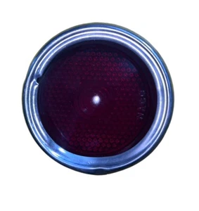 1946-1950 Willys Jeep Wagon GLASS Tail Light Lens Stimsonite AND Plate - Picture 1 of 8