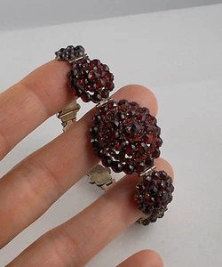 *RARO* ¡Fantástica pulsera bohemia granate en perfecto estado! - Imagen 1 de 1