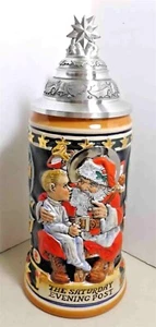 SATURDAY EVENING POST ALL I WANT FOR CHRISTMAS ANHEUSER BUSCH STEIN 1994 NO BOX - Picture 1 of 5