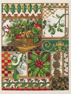 Cross Stitch Kit ~ Janlynn Winter Montage Seasonal Sampler #017-0104 - Picture 1 of 3