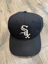 Vintage 90s Chicago White Sox Eazy E Wool Youngan Outdoor Cap Snapback Hat Black