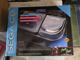 Sega CD Model 2 Console w/Genesis 2 Console w/Sewar Shark-CIB PLUS!! TESTED!