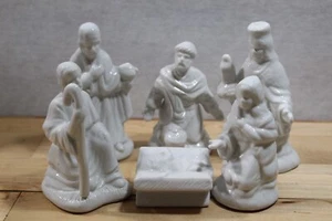 Nativity Set of 6 Fine Porcelain Mary Joseph Jesus Wise Men Christmas Figurines - Picture 1 of 4