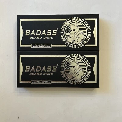 Badass Beard Care  Wooden Comb 2-pack - Image 1 of 4