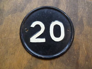 Vintage commercial 20MPH lorry round speed sign - Picture 1 of 4