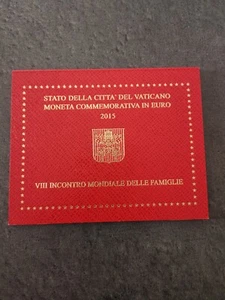 COFFRET 2 EURO VATICAN 2015 / 8e RENCONTRE MONDIALE DES FAMILLES / EUROS SET - Picture 1 of 3