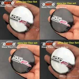 4x56mm Silver/black SSR Wheel Center Cap Badge Cover Emblem Sticker for Chevy - Picture 1 of 8
