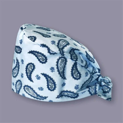 Men Women Adjustable Doctor Nurse Unisex Working Hat Printing Stylish Scrub Cap - Image 1 of 4