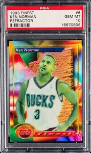 1993 1994 TOPPS FINEST "REFRACTOR" GOLD #6 KEN NORMAN PSA 10 GEM MINT "LOW POP" - Picture 1 of 6