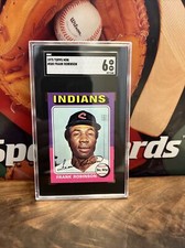 1975 Topps Mini #580 Frank Robinson Sgc  6 Indians HOF Mint Corners