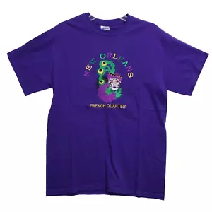 Vintage Bourbon St New Orleans French Quarter T-Shirt Größe Medium BESTICKT - Bild 1 von 7