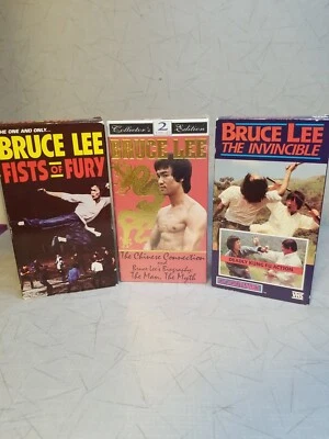 Bruce Lee VHS Lot (4) Chinese Connection Invincible Fist of Fury Kung Fu Classic - Image 1 of 4