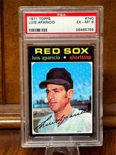 1971 Topps Luis Aparicio #740 - PSA 6 EX-MT- Boston Red Sox