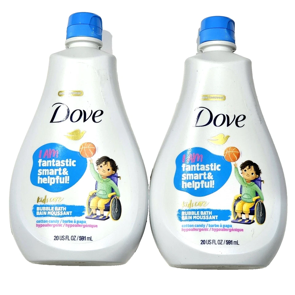 Paquete de 2 Dove Niños Cuidado Burbujas Baño Algodón Caramelo Hipoalergénico 20oz Foto 1 de 1