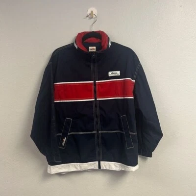 Vintage 90s Ellesse Perugia Italia Men's Navy Blue & Red Windbreaker Size S - Image 1 of 4